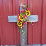 Silk start at $55 cross can be reused! Can be used as a house marker or decoration or cemetery tribute. 